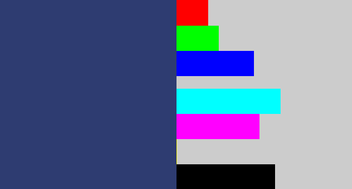 Hex color #2e3c71 - dark slate blue