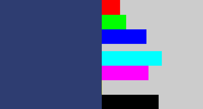 Hex color #2e3d71 - dark slate blue