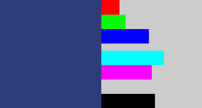 Hex color #2e3d79 - dark slate blue