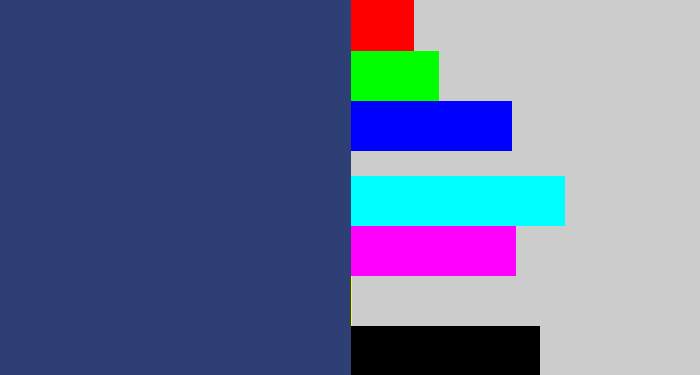 Hex color #2e3f76 - dark slate blue
