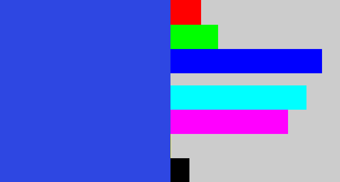 Hex color #2e47e2 - azul