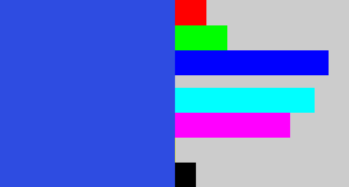 Hex color #2e4ce1 - azul