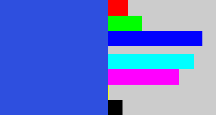 Hex color #2e4fdf - azul