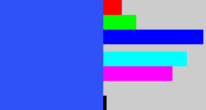 Hex color #2e51f8 - azul