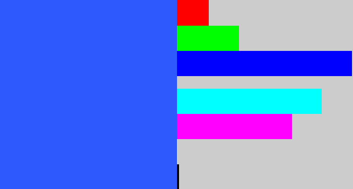 Hex color #2e59fc - azul