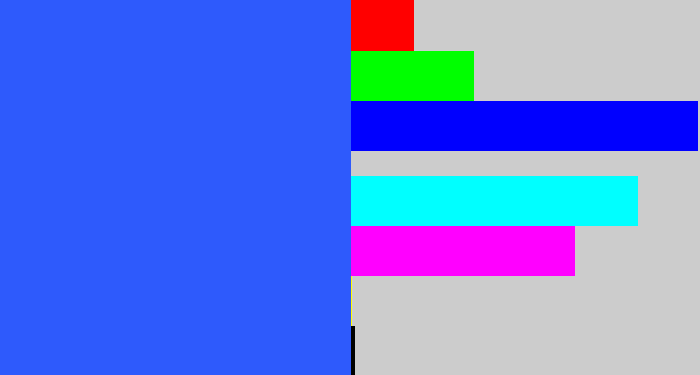 Hex color #2e5afc - azul