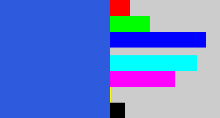 Hex color #2e5bdd - azul