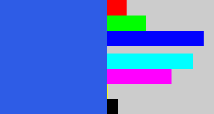 Hex color #2e5ce6 - azul