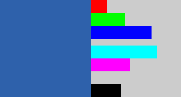 Hex color #2e61ab - mid blue
