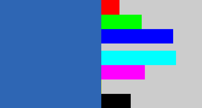 Hex color #2e66b4 - mid blue