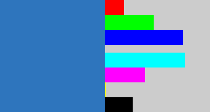 Hex color #2e75bd - bluish