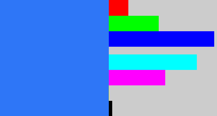 Hex color #2e76f7 - clear blue