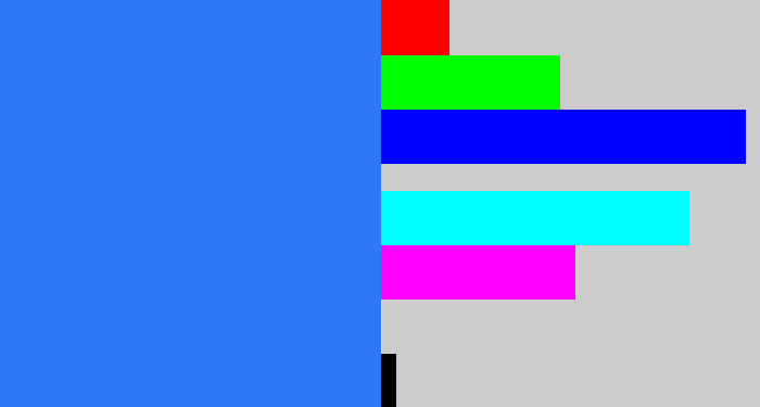 Hex color #2e78f5 - clear blue