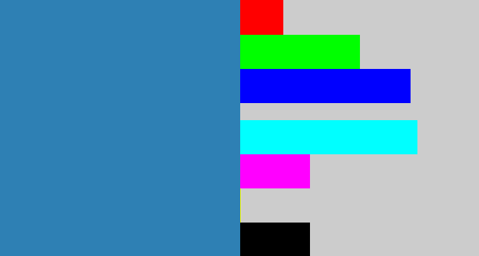 Hex color #2e80b4 - bluish