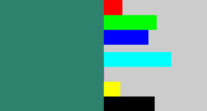 Hex color #2e826d - viridian