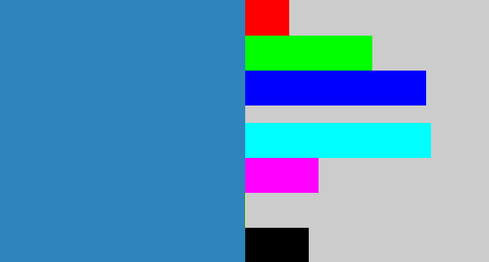 Hex color #2e84bc - bluish
