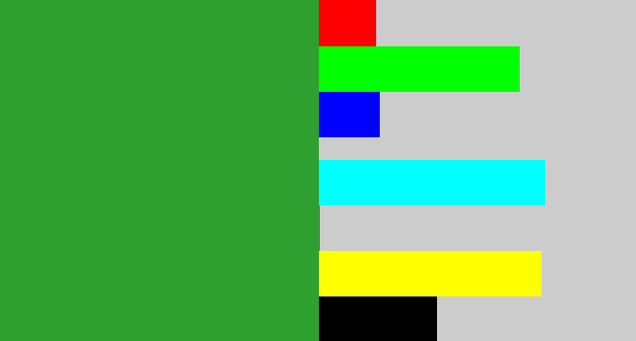 Hex color #2ea030 - medium green