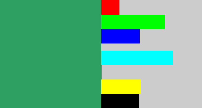 Hex color #2ea062 - teal green