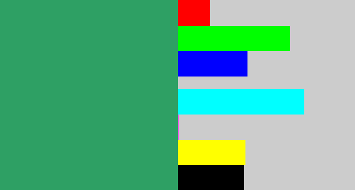 Hex color #2ea064 - teal green