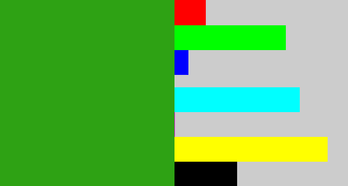 Hex color #2ea214 - grass green