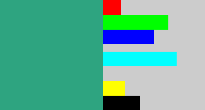 Hex color #2ea480 - bluey green
