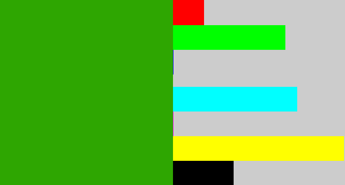 Hex color #2ea601 - grassy green