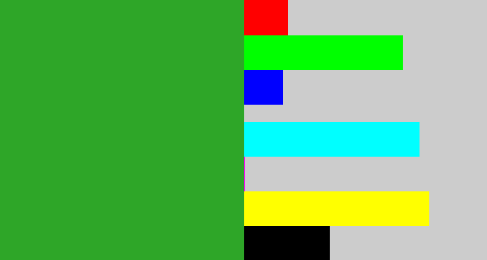 Hex color #2ea628 - green
