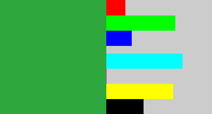 Hex color #2ea73d - medium green