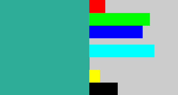 Hex color #2ead99 - greeny blue