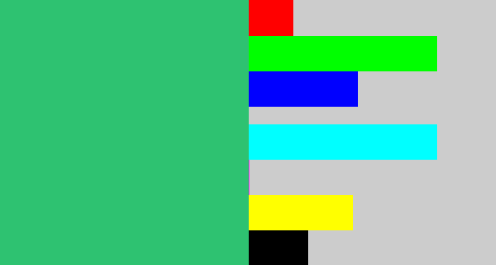 Hex color #2ec271 - algae green