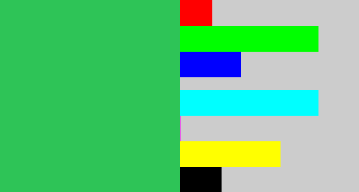 Hex color #2ec457 - cool green
