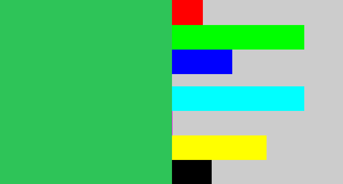 Hex color #2ec458 - cool green