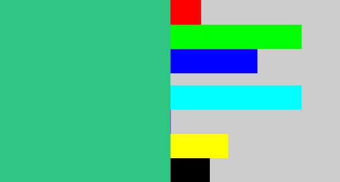 Hex color #2ec482 - greenish teal