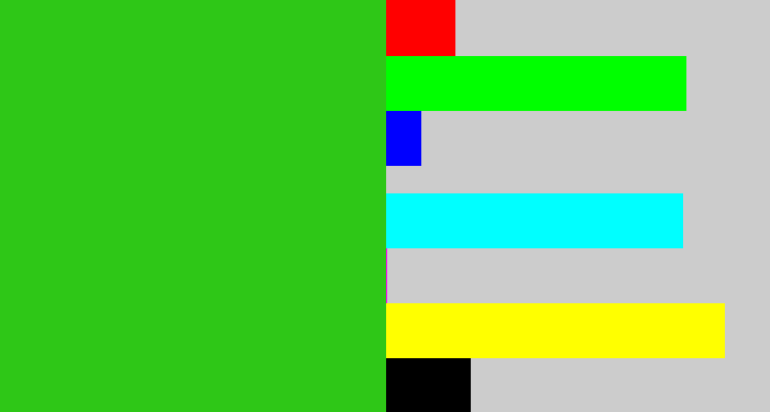 Hex color #2ec717 - green