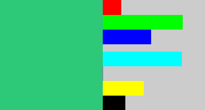 Hex color #2ec879 - greenish teal