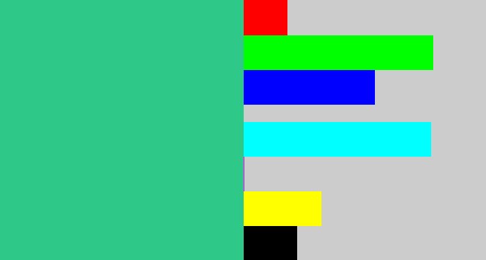 Hex color #2ec889 - greenish teal