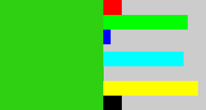 Hex color #2ed011 - vivid green