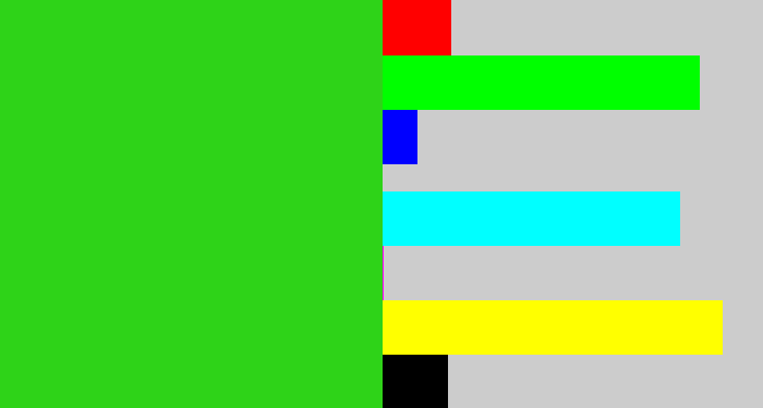 Hex color #2ed318 - vivid green