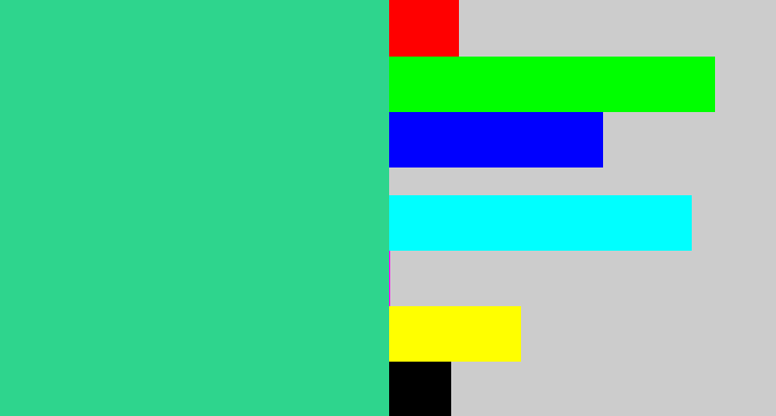 Hex color #2ed58d - greenblue