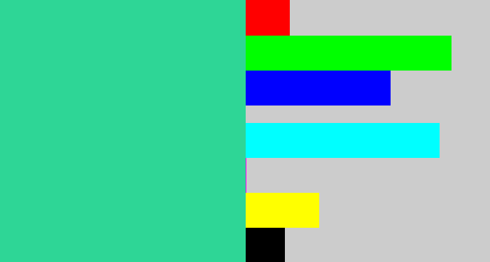 Hex color #2ed696 - greenblue