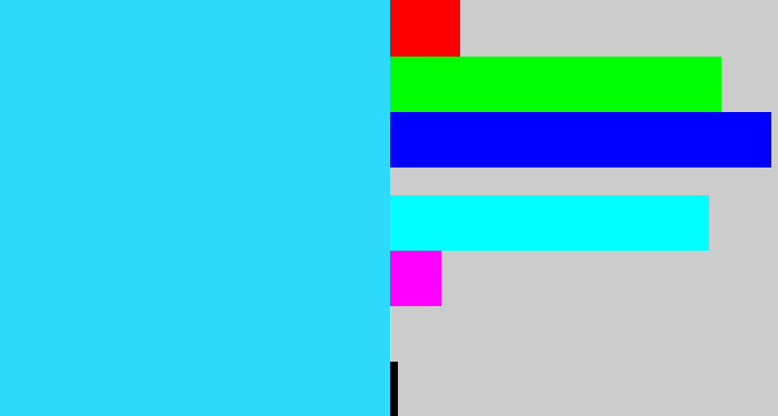 Hex color #2edafb - bright light blue
