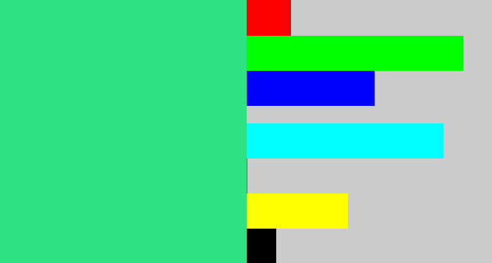 Hex color #2ee184 - weird green