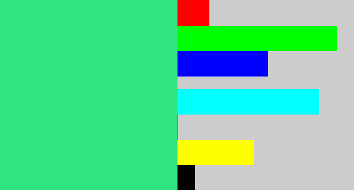 Hex color #2ee582 - weird green
