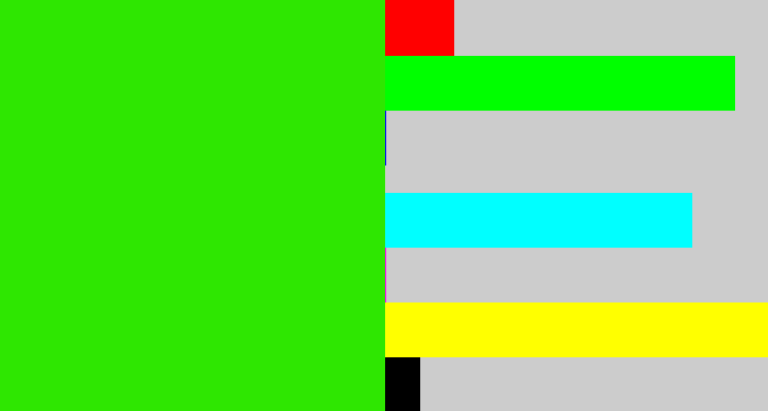 Hex color #2ee701 - vivid green