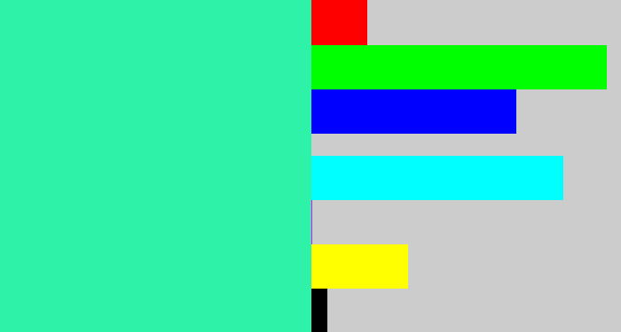 Hex color #2ef2a8 - greenish cyan