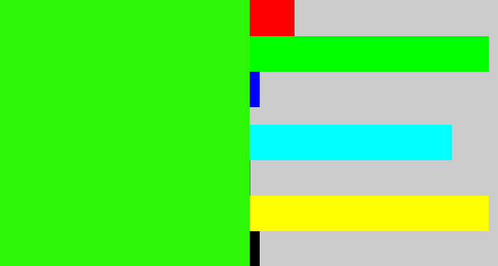 Hex color #2ef60b - vivid green