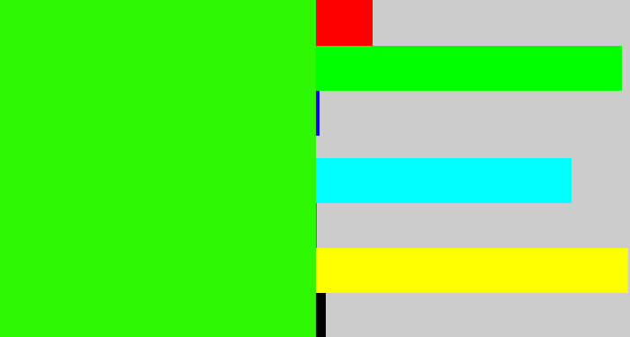 Hex color #2ef702 - vivid green
