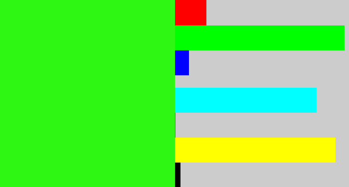 Hex color #2ef714 - vivid green