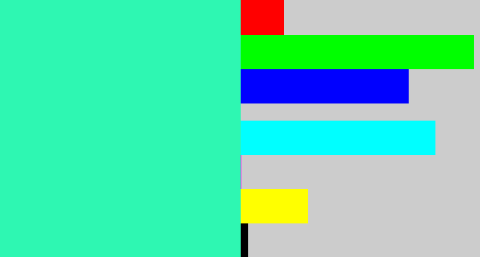 Hex color #2ef7b2 - greenish cyan