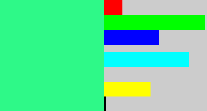 Hex color #2ef988 - wintergreen